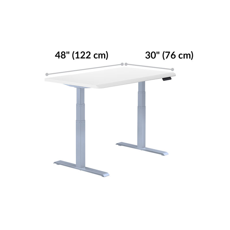 Electric Standing Desk with ComfortEdge in 48x30 White is 30 inches deep and 48 inches wide image number null